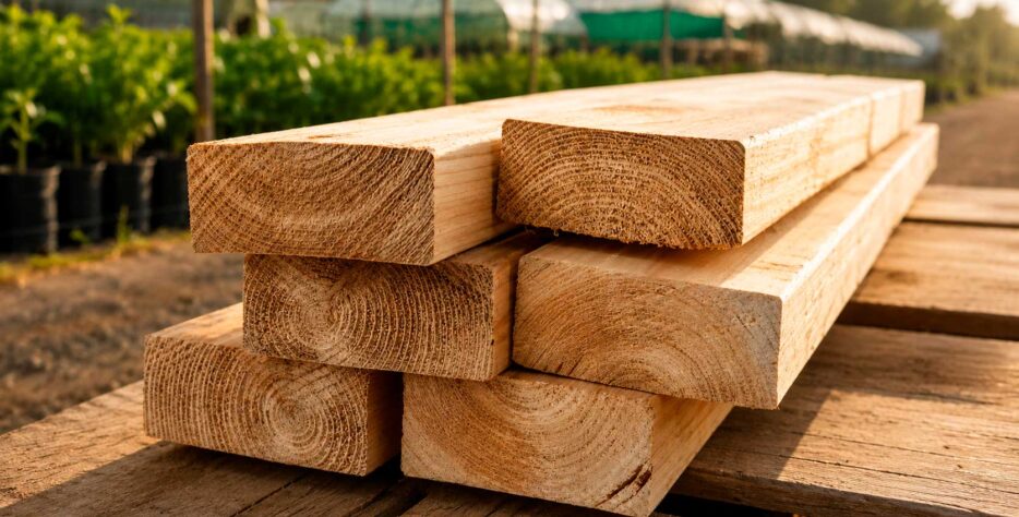 Ofrece una solución versátil y duradera para estructuras agrícolas y proyectos que requieren madera protegida contra las condiciones propias del uso exterior.